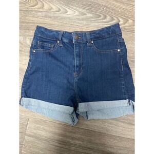 Guess Denim Shorts High Rise Cuffed Dark Wash Casual Summer Womens‎ Size 5